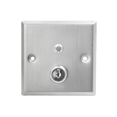 Anti - Vandal  Momentary Key Switch With Led Indicator Strong Stainless Steel Plate
