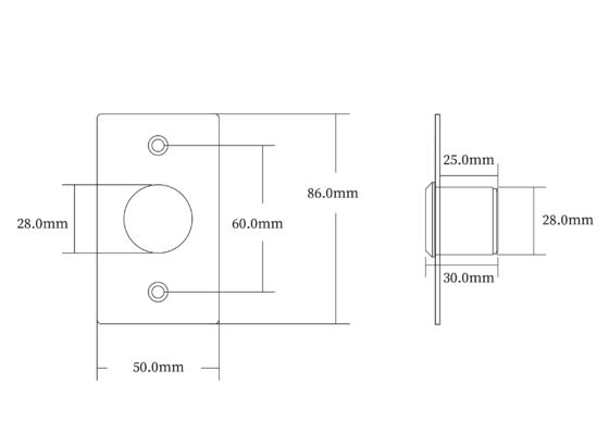 Touchless Sensor Stainless Steel Exist Button , Lightweight Door Release Button Switch