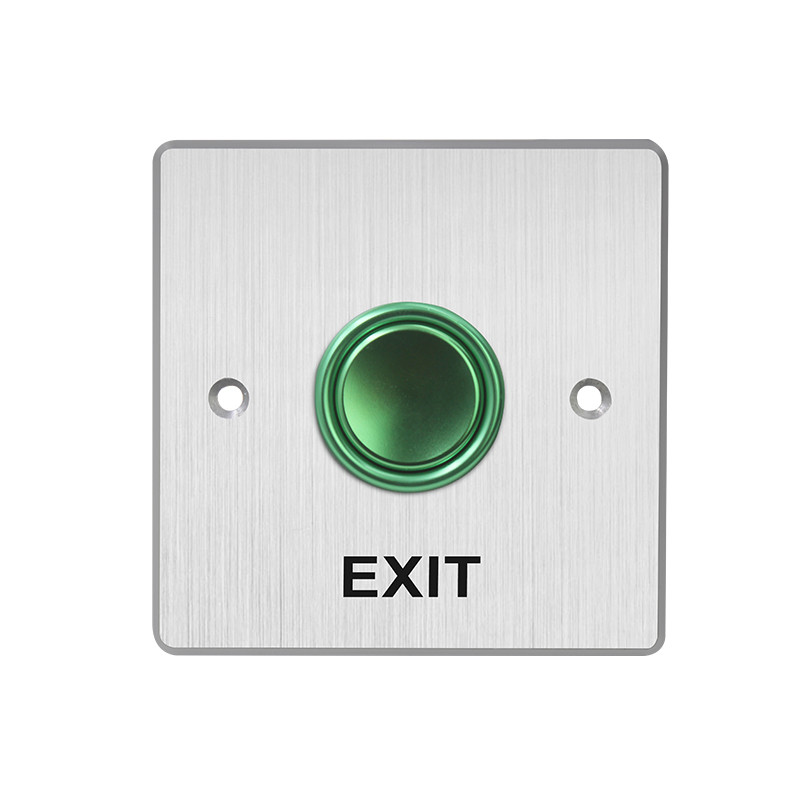 3 Colors No Nc Push Button To Exit , Waterproof Push Button Switch Long - Life Tested